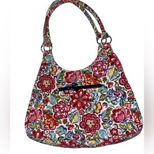 Vera Bradley Large Hobo Shoulder Bag In Hope Garden retired pattern